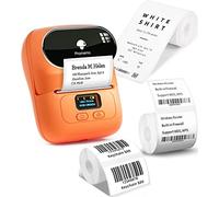 Phomemo M110 Stampante di etichette, set di 3 rotoli di etichette, etichettatrice autoadesiva per telefono e PC, stampante di etichette Bluetooth, per casa, ufficio e piccole imprese
