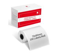 Phomemo M220 Etichette Termiche Trasparenti, Autoadesive Compatibili Con M220 M250 M221 M421 Stampante, 70x80 mm, 100 Etichette/Rotolo
