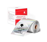 Phomemo M220 Holographic Silver - Etichette Termiche Rotonde Per Stampante Phomemo M220 M250 M221 M120 M150 M108 M110 M421, Adesivi Termici Con Logo Fai Da Te, 50x50 mm, 140 Etichette/Rotolo