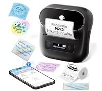 Phomemo M220 Stampante per Etichette - Stampante termica per etichette portatile - Stampante Etichette Adesive,Adatto per Ufficio,Codice a barre,trasporto,cavo,Negozio,Compatibile con Smartphone&PC