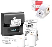 Phomemo M221 Etichettatrice Scatola regalo con 4 rotoli di etichette, stampante termica portatile Bluetooth per etichette adesive, per uso in ufficio, codici a barre, piccole imprese, negozi