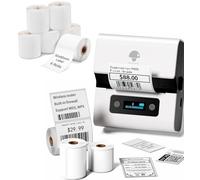 Phomemo M221 Etichettatrice Scatola regalo con 9 rotoli di etichette, stampante termica portatile Bluetooth per etichette adesive, per uso in ufficio, codici a barre, piccole imprese, negozi