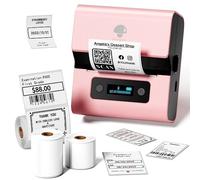 Phomemo M221 Etichettatrice - Stampante Portatile di Etichette, Etichettatrice Termica Compatibile con PC&Smartphones, per Indirizzi, Codici a Barre, Casa, Ufficio, con 3 Rotoli di Etichette (Rosa)