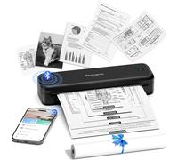 Phomemo M834 Stampante Portatile A4, Stampante Termica Portatile Senza Inchiostro, Connessione Bluetooth e USB, Supporta Carta Termica A4 (210x297 mm), 80mm, per Smartphone e PC, 300DPI