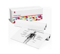Phomemo Rotolo di carta termica M08F, formato A4, rotolo di carta per stampante termica compatibile con la stampante portatile M08F, da utilizzare con il supporto stampante M08F (solo rotolo di carta,