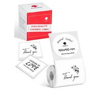 Phomemo Rotonda Etichette Termiche Logo Sticker Per Stampante M220 M120 M110 M200 M221, Per Stampa Di Logo, Marcatura Di Articoli Domestici, 50x50mm, 140 Etichette/Rotolo