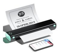 Phomemo Stampante portatile M08F A4, stampante mobile termica leggera e compatta, aggiornata 2022, veicoli, ufficio e scuola compatibile con telefoni e laptop Android e iOS