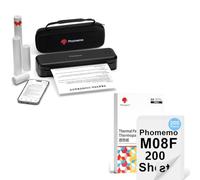 Phomemo Stampante portatile M834 e 200 fogli di carta termica A4