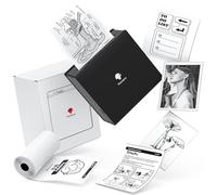 Phomemo Stampante tascabile M02 - Mini stampante adesiva, stampante fotografica termica 203 dpi, piccola stampante fotografica senza fili Bluetooth, stampante portatile per bambini, nero