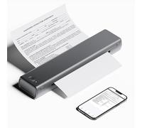 Phomemo Stampante termica M08F Bluetooth portatile wireless senza inchiostro stampante mobile per ufficio, casa, immagini, compatibile con telefono e laptop (grigio)