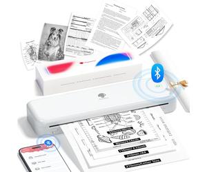 Phomemo Stampante Termica Portatile Piccola Mini A4 300 DPI - M834 Bianco