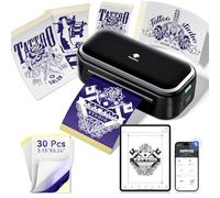 Phomemo TP31 Stampante Per Tatuaggi, Stampante Stencil Tattoo con 10 Carte di Trasferimento Compatibile Con il Telefono, Tablet e PC per Artisti e Principianti