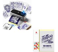 Phomemo TP31 Stampante Stencil Tattoo, e TP31 Tattoo Transfer Paper, Aggiornata Termica Stampante Per Tatuaggi Con 130 pz Carta Tattoo Printer