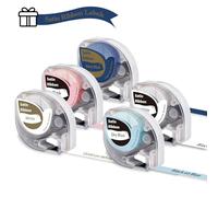 PhomemoP12/P12-Pro/LT12, nastro di raso originale,12 mm x 2 m, 5 colori,R234/RE31/RN34/R531/R231, per regali, matrimoni, confezioni regalo fai da te, per stampante Phomemo P12/P12 Pro/LT12