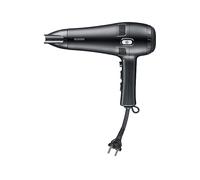 SEVERIN HT 0165, Potente asciugacapelli con avvolgicavo automatico premendo un pulsante, colpo Aria Fredda, concentratore e diffusore, 2.100 Watt, Nero
