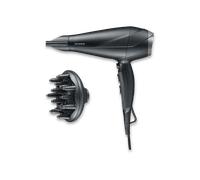 SEVERIN Asciugacapelli Resistente, Motore Ac, Tre Impostazioni di Temperatura, Tecnologia Ionica, Styling e Controllo Individuale, 2.300 Watt, Nero, HT 0167
