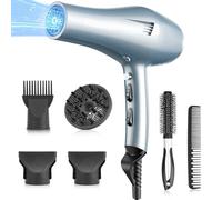 FaszinCare Asciugacapelli Professionale Ionico, Diffusore e Pettine Concentratore - 2 Velocità e 3 Impostazioni di Calore