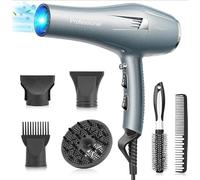 Phon Capelli Professionale Asciugacapelli lisci Rapida Asciugatura -3 Calore.2 Velocità, Diffusore+2 Ugelli