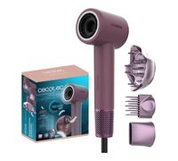 Cecotec Asciugacapelli DryNova 3in1 Berry – 1600W motore Brushless, Generatore di Ioni, Diffusore