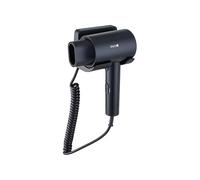 Phon da parete EVA - Nero opaco - 2 velocità aria & 3 temperature - Motore DC - Supporto da parete con presa integrata