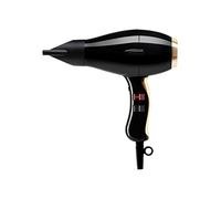 Phon per Capelli Elchim 3900 Healthy Ionic Nero & Oro Presa Schuko - Asciugacapelli Professionale Made in Italy - Leggero, Silenzioso, Capelli Sani, Asciugatura Ridotta del 30%, 2400W