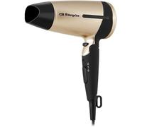 Phon Pieghevole da Viaggio Orbegozo SE 1600 1600W 2 Temperature 2 Velocità con Aria Fredda Nero Taupe