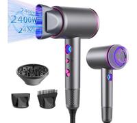 Phon Professionale Ionico Dam Electronics 2400W 3 Temperature 3 Velocità Grigio