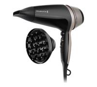 Remington D5715 Asciugacapelli Thermacare Pro, ionico, 2300 W, basso rumore, diffusore e concentratore, portata 85 km/h, nero e grigio