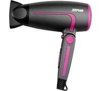 Zephir Phon Asciugacapelli da Viaggio Potenza 2000 watt con erogatore colore Nero Rosa - ZHB1600