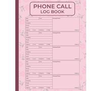Phone Call Log Book for Office with Notes: Track Phone Calls, Voicemails, and Messages | Space for Over 500 Records