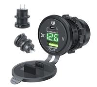 Phone Charger Car, Rapid Charge Adapter Port Power Hub, PD and QC Fast Charging, Compact Lightweight Design, for Camping Roadtrip Travel Truck Commute