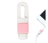 Phone Charger Cord Protector, Cable Protector Wrap, ABS+Silicone Rubber Cute Design Smartphone Wire Management Solution, Durable and Flexible Cable Sleeve for Travel, Business Trip, Dorm, 2 x 1 x 0,5