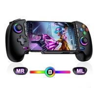 Phone Controller for iOS/Android Support Phone Case, Mobile Gaming Controller with LED Light, Upgraded Joysticks, Battery, Turbo, Thumb Grips Handheld Gaming Gamepad, Keylinker APP