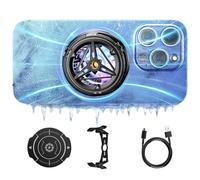 Phone Cooler,Attacco Semiconduttore Ricaricabile a Ventola,Raffreddamento Telefono con Display Temperatura e | per Streaming di Giochi in Diretta, Vlogging all'Aperto, Tablet e Laptop