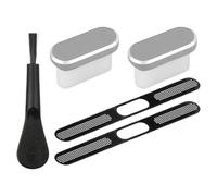 Phone Dust Plug Kit - USB C Port Protector | Cleaning Accessory Set | Anti Dust Protection Covers, Cleaning Brush & Mesh Screens Included, Soft Fit Device Accessories, for Travel Office Vehicle S