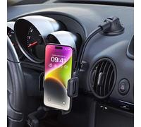Phone Holder Car, Car Phone Holder Mount with Strong Suction Cup, Long Arm Dashboard Windshield Cell Phone Holder Compatible with Phones