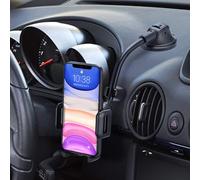 Phone Holder for Car, Car Phone Holder, Long Arm Dashboard Windshield Car Phone Mount, Strong Sticky Gel Suction Cup