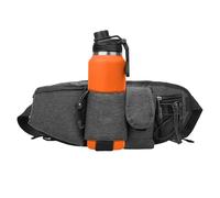 Phone Holder for Running - Adjustable Zippered Waist Pouch | Running Belt with Water Bottle Holder, bounce free jogging fanny pack for hiking cycling walking camping biking workout gym fitness