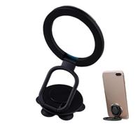 Phone Holder Magnetic - Double Sided Suction Cup Alloy Stand, Strong Adhesive Desk Phone Mount for Cellphone, 360 Rotatable Compact Holder, Portable Heavy Duty | for Home Bedroom Living Room