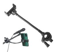Phone Holder Stand, Cell Phone Holders Microphone Stands, 2.adjustable Clamp Mount with Flexible Long Gooseneck Arm for Drum Set, Music Studio, Club, Live Streaming, and Recording