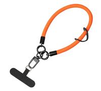 Phone Lanyard - Anti Loss Wrist Strap For Smartphones With Tether Tab | Nylon Strap With Adjustable Hand Wristlet, Anti Drop Cell Phone Holder For Travel Office Home Outdoor, 22x2x2cm Black, Orange