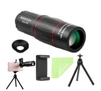 Phone Lens Monocular, 18x25 High-Definition Monocular Telescope, 12.8cx4x4cm/5.0x1.5x1.5in Bird Watching Telescope, Hunting, Hiking, and Camping, Abs + Aluminum Alloy