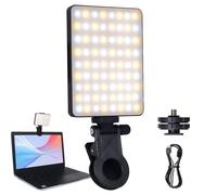 Phone Light, Selfie Light, Camera Tripod Adapter, Usb Rechargeable Design, Adjustable Color Temperature, Vlogging Makeup Travel Photography Use, 7.09x4.33x1.57 Inches Black 1 Piece