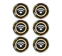 Phone Protection Neutralizer Sticker - 6 Pieces Shield Decals | WiFi Signal Pattern Radiation Blocker Sticker For Cell Phone | For Tablet Laptop Computer Router TV Electromagnetic Field Shielding Prac