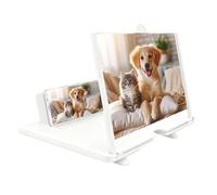 Phone Screen Magnifier - 22cm 3d Hd Projector Stand | Foldable Pull-out Holder | Universal Mobile Magnifying Viewer for Movies Games, Lazy Portable Cinema, Black White Red
