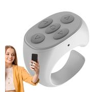 Phone Scrolling Ring, Remote Control Page Turner, 1,46 x 0,71 x 1,3 pollici, Portable Smart Scroller Rings, Book Reading Accessory for Social Media, Mobile Devices, Black and White