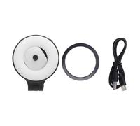 Phone Selfie Light, Magnetic Portable Fill Light with Stepless Dimming 2500K to 8500K, Adjustable Color Temperature and Multi Angle Design with 1/4 Inch Screw Hole for Live Streami (Nera)