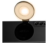 Phone Selfie Light, Magnetic Portable Lamp, 360° Adjustable Ring Light with Mirror, Rechargeable Clip-On Accessory for Makeup, Video Calls, Vlogging, Travel, Outdoor Recording, Conference Use
