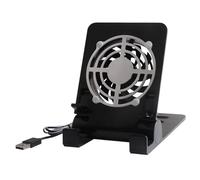 Phone Stand Holder, Folding Smartphone Bracket, Built In Cooling Fan, Adjustable Tabletop Stand, Quiet Device Support for Coffee Shops, Conference Rooms, Living Room, Bedroom, 6.3x3.94x1.18 inches