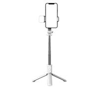 Phone Stand Tripod - 7,83 pollici retrattile Fill Light Holder for Makeup Videos, Travel Filming with Brightness Adjustment Function, Mobile Stand for Desk Gym Vlogging, Black Portable Pack